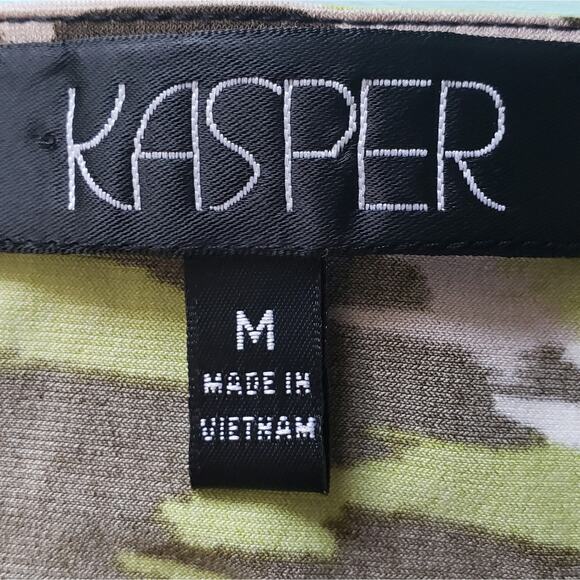 Kasper Sleeveless Lined Abstract Twist Cut Out Blouse Medium - Picture 9 of 10